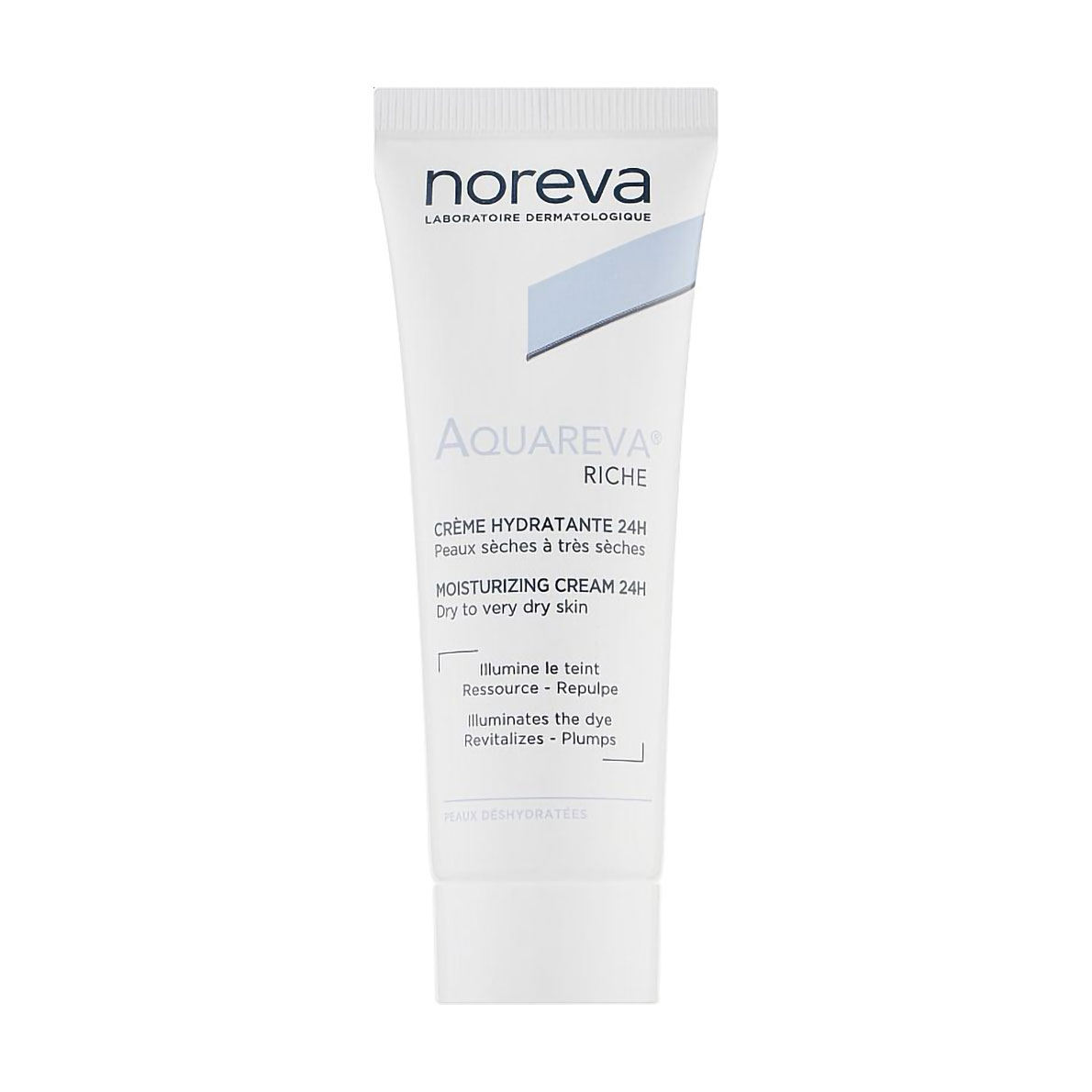 Зволожувальний насичений крем для обличчя Noreva Aquareva Moiturizing Cream 24H для сухої та дуже сухої шкіри, 40 мл